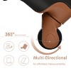 Syemin Luggage Hardshell Luggage Lightweight Durable ABS Suitcases with Double Wheels Expandable 20" Checked Travel Luggage, Brown, 13.6"*8.3"*21.5" - 4 of 4