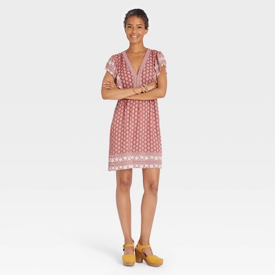 Women's Short Sleeve Shift Dress - Knox 