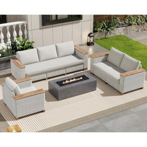 Outdoor Patio Furniture Set, Rattan Wicker Sofa Set - 1 of 4