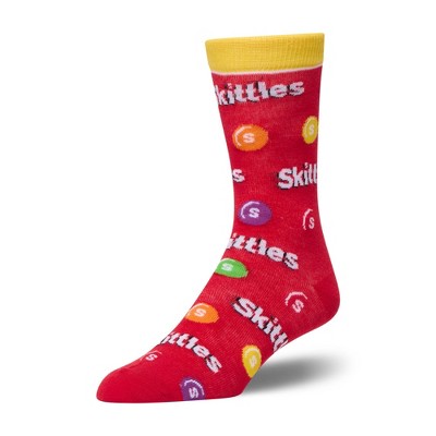Crazy Socks, Skittles All-Over, Funny Novelty Socks, Large