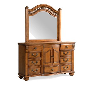 Barrow Dresser & Mirror Set Oak - Picket House Furnishings