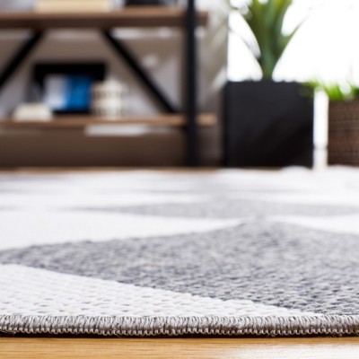 Augustine 5' x 7' Ivory/Grey Flat Woven Synthetic Area Rug