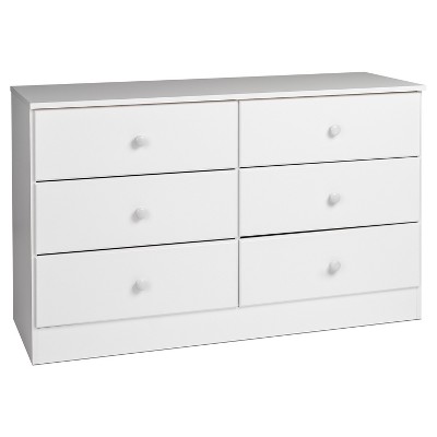 6 Drawers Astrid Dresser White - Prepac