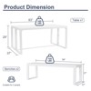 Aoodor 3-Piece Outdoor Patio Dining Set, Aluminum Furniture Set with 1 Rectangular Picnic Table and 2 Benches for Garden, Lawn, Yard - 4 of 4