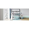 Twin Over Twin Bunk Bed with Slide, House Bed with Slide, White - 2 of 4