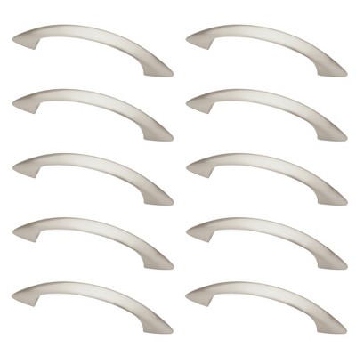 Franklin Brass 10pk 3" 76mm Modern Curve Pull Nickel