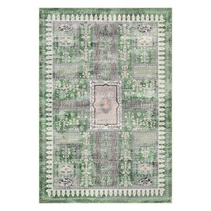 Washable Rug Vintage Area Rug Non Slip Non Shedding Rugs Medallion Distressed Low Pile Rug Oriental Accent Throw Carpet for Living Room Bedroom - 1 of 4