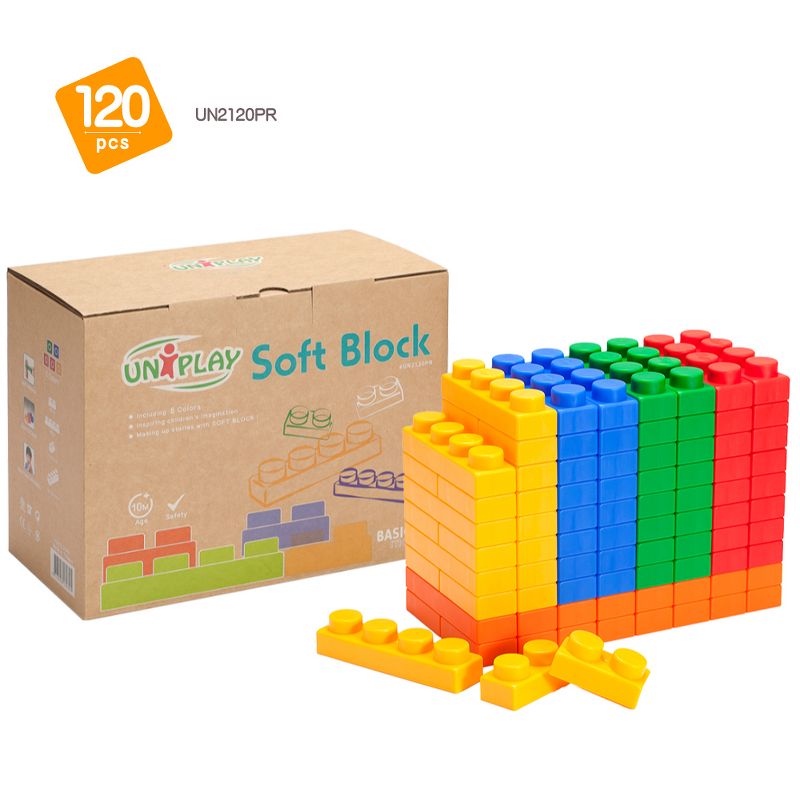 UNiPLAY Basic Soft Building Blocks — Cognitive Development, Interactive Sensory Toy for Ages 3 Months and Up, 5 of 9