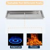 Drop in Fire Pit Burner Kit,Stainless Steel Fire Pit Kit with Burner, Hose Kit,Insert Rectangular Fire Pit Burner Pan for Propane,Natural Gas - 4 of 4