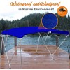 SereneLife 4 Bow Bimini Top Boat Cover - Blue Marine-Grade 600D Polyester Canvas, UV Resistant. - 3 of 4