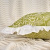 REGALWOVEN Fade-Resistant Leaf Print Ruffled Trim Bohemian Throw Pillow Cases 2 Pcs - 3 of 4