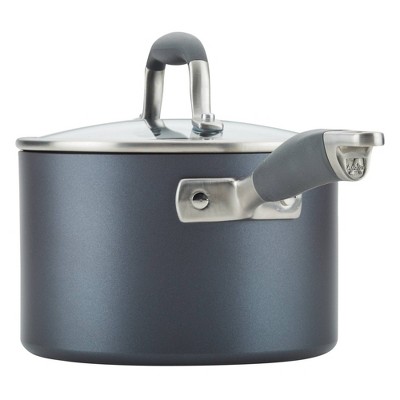 Gray Aluminum Nonstick 11-Piece Cookware Set with Glass Lids