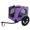 VisioGear Outdoor Foldable Pet Stroller, Dog Stroller with Mesh Screen Layer for Elder Pets, Purple, 42.52"*31.5"*27.5" - 4 of 4