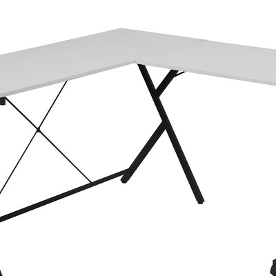 Executive Black Wood Corner Desk with Drawer and USB Port