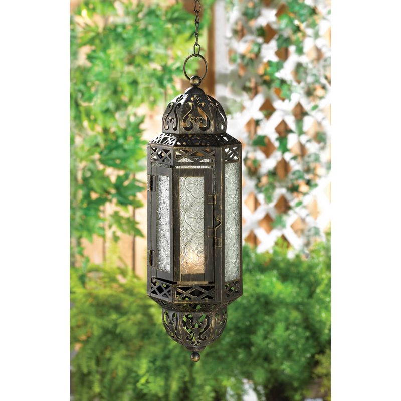 13&#34; Iron Victorian Hanging Outdoor Lantern Bronze - Zingz &#38; Thingz, 3 of 5