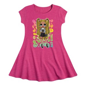 Girls' - LOL Surprise! - Rainbow ALT Girl Fit & Flair Cap Sleeve Dress - 1 of 3