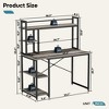 Bestier 55'' Modern Computer Desk with Hutch Storage Shelves - 4 of 4
