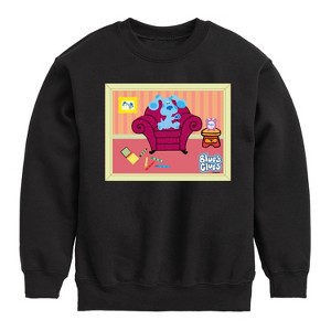 Boys' - Blue's Clues & You! - Blue Polaroid Graphic Long Sleeve Fleece Sweatshirt - 1 of 4