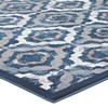 Modway Kalinda Trellis 5x8 Area Rug - Rustic Vintage Moroccan Design in Beige, Moroccan Blue, and Ivory, Soft Polypropylene - 3 of 4