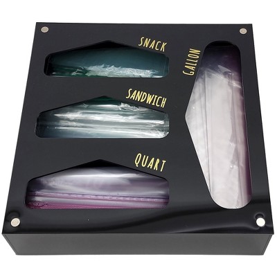 OnDisplay Luxe Acrylic Kitchen Drawer Zip Food Storage Bag Organizer (Black) — фото 7