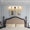 POWLIG 35.4" Black & Gold Modern Vanity Light - 4-Light Dimmable Bathroom Fixture with Milky White Glass Globe Shades - 4 of 4