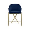 Meridian Furniture,Xavier Navy Velvet Counter Stool - 3 of 4