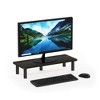 Furinno Modern Monitor Stand Laptop Riser Desktop Organizer Computer Stand Shelf,Espresso/Black - 2 of 4