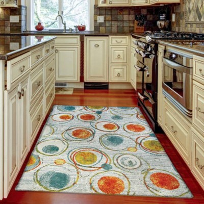 Homefires Sea Glass Indoor Rug – Coastal-Inspired Accent Rug with Soft Ocean Colors for Beachy Living Room, Bedroom, or Entryway Decor