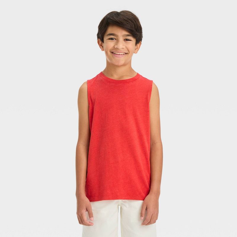 Boys' Washed Muscle Tank Top - Cat & Jack™, 1 of 5