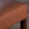 Bar Stools Set Of 2, Bar Chairs, Modern Leather Saddle Stools, Backless Upholstered Bar Chair, 26.75" Kitchen Counter Chair, Hardwood Barstools - 4 of 4