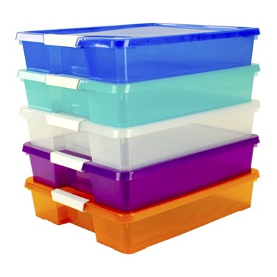 5pk Project Box Assorted Colors - Storex