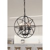 18" x 18" x 14" 5-Light Meila Chandelier Black - Warehouse Of Tiffany: Modern Metal Ceiling Fixture, ETL Listed - 3 of 3