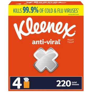 Kleenex Anti-Viral 3-Ply Facial Tissue - 4pk/55ct