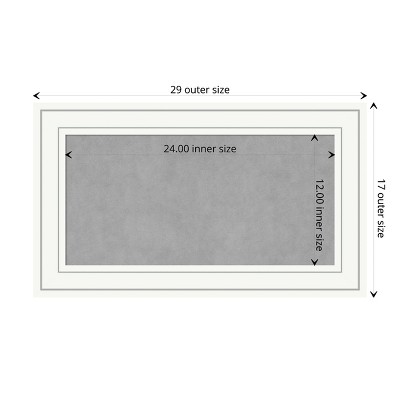 Craftsman White Wood Framed Magnetic Board 32" x 20"