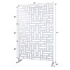 Grungis Matrix Metal Decorative Patio Screens,Freestanding Privacy Fence Panels Screen with Striped Rectangle Pattern for Balcony,76" H×48" W - 2 of 4