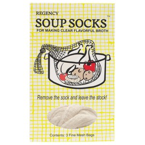 Regency Cotton Mesh Soup Socks for Making Clear Broth and Flavorful Soups - 3 Pack - 1 of 4