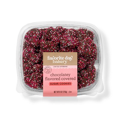Valentine's Chocolate Mini Heart Cookies - 8oz- Favorite Day™