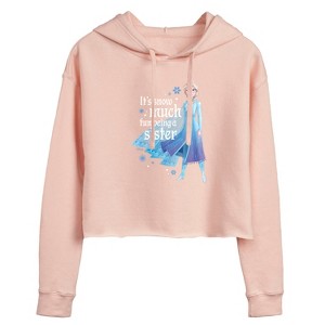 Women's - Frozen 2 - It's So Much Fun Being A Sister Elsa Cropped Graphic Hoodie - 1 of 3