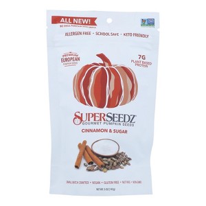 Superseedz Gourmet Pumpkin Seeds - Cinnamon and Sugar - Case of 6 - 5 oz. - 1 of 3