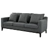 NicBex Couches for Living Room Comfy 3-seat Sofa Modern Upholstered Sofa with Wooden Legs and 3 Pillows - 3 of 4