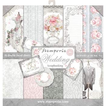 wedding scrapbook paper: A double-sided craft paper pad designed for  scrapbooking, mixed media art, and journaling, specifically tailored for  weddings
