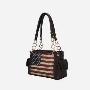 MKF Collection Alaina Vegan Leather Women’s Flag Shoulder Bag by Mia K - 1 of 4