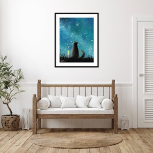 Amanti Art Watching Felis 2 by Ronald West Wood Framed Wall Art Print - 1 of 4