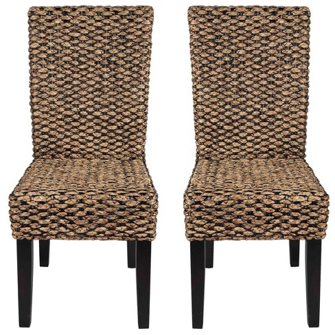 2pc Water Hyacinth Parson Chairs Black Stylecraft Target