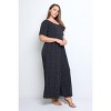 WEST K Women's Jana Plus Size Short Sleeve Knit Jumpsuit - 2 of 4