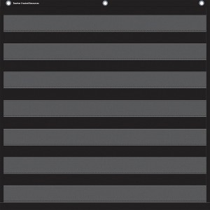 Teacher Created Resources Black 7 Pocket Chart, 28 x 28 Inches - 1 of 3