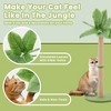 Okak 33IN Cat Tower with Scratching Post and Leaves, Cat Tree with Dangling Ball and Round Base, Small Cat Tree for Indoor Cats, Green - 3 of 4