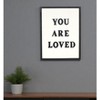 HomeRoots 16" X 12" Black And White You Are Loved Framed Wall Decor - 2 of 4