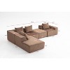 Grungis Comfy Corduroy Sofa Couch with 5 Seaters,U Shape Sectional Sofa with Flexible Modular Configuration,Sofa for Living Room Furniture - 3 of 4