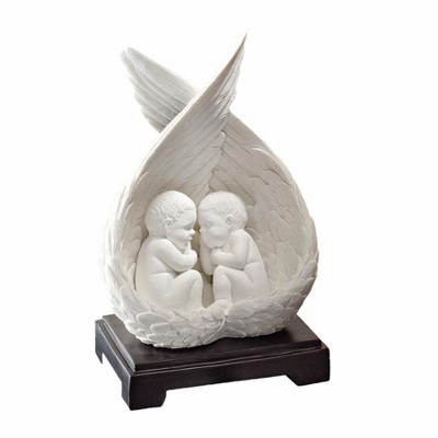 Design Toscano Precious Slumber Baby Angel Bonded Marble Statue - White